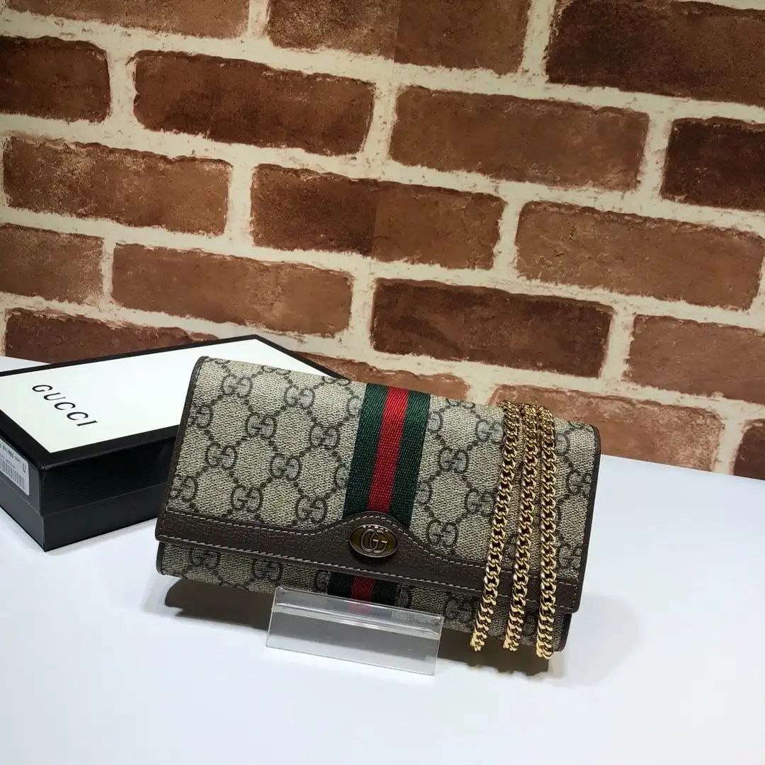 Hyperpeter GUCCI Ophidia GG chain wallet 0124