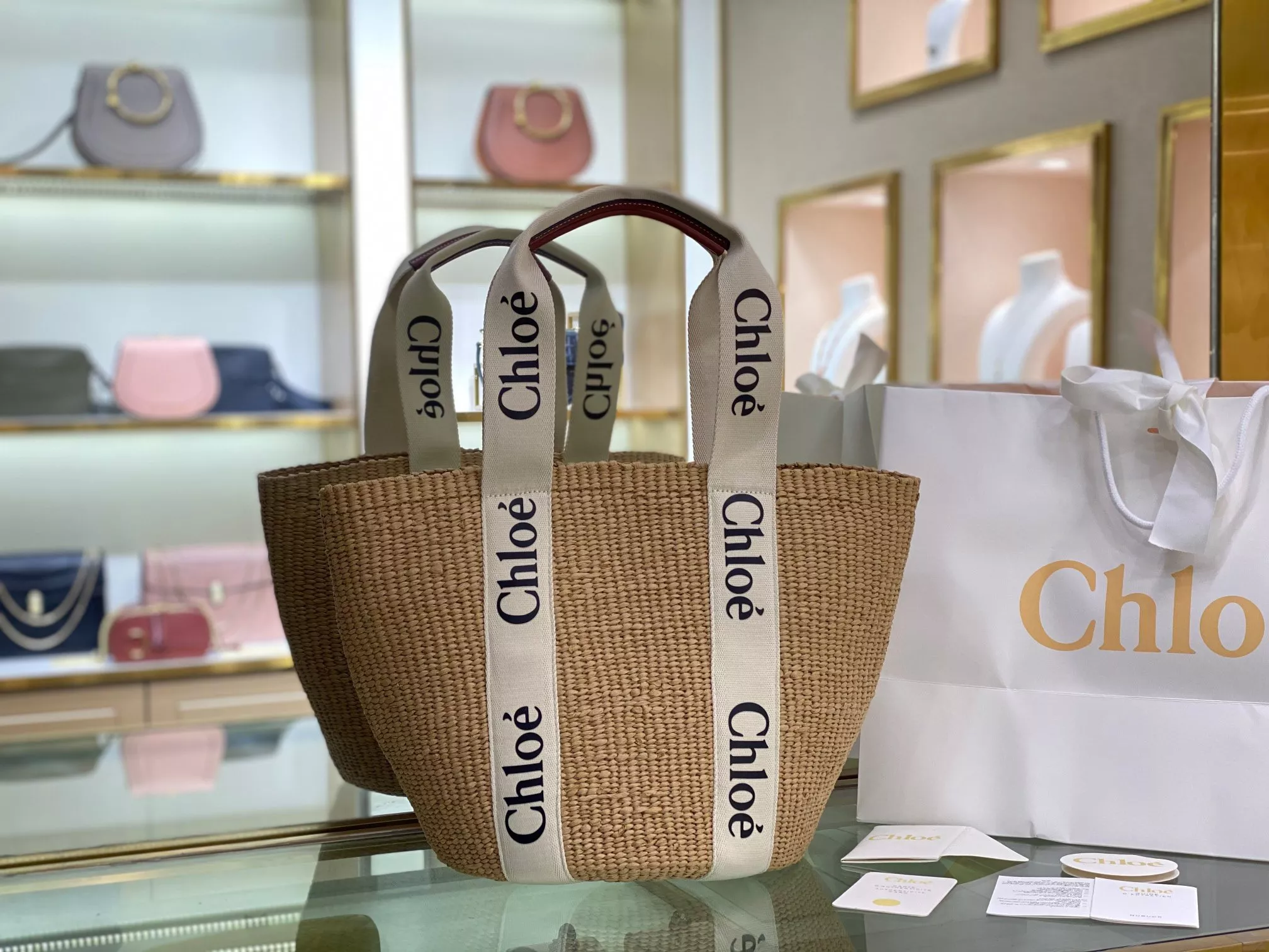 CHLOÉ large woody basket 0117