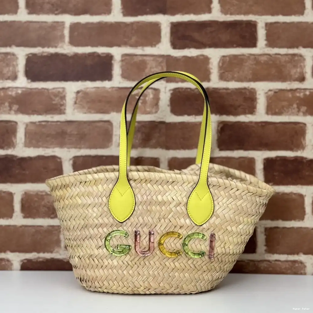 Hyperpeter TOTE GUCCI LOGO GUCCI MINI STRAW WITH 0218