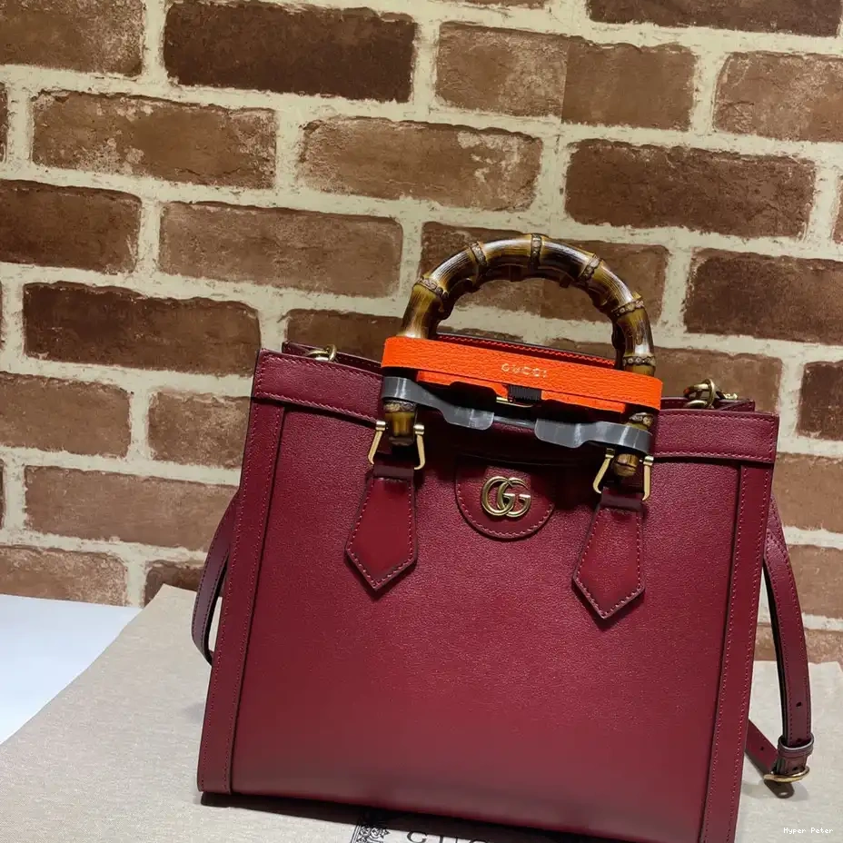 Hyperpeter small Gucci bag tote Diana 0214