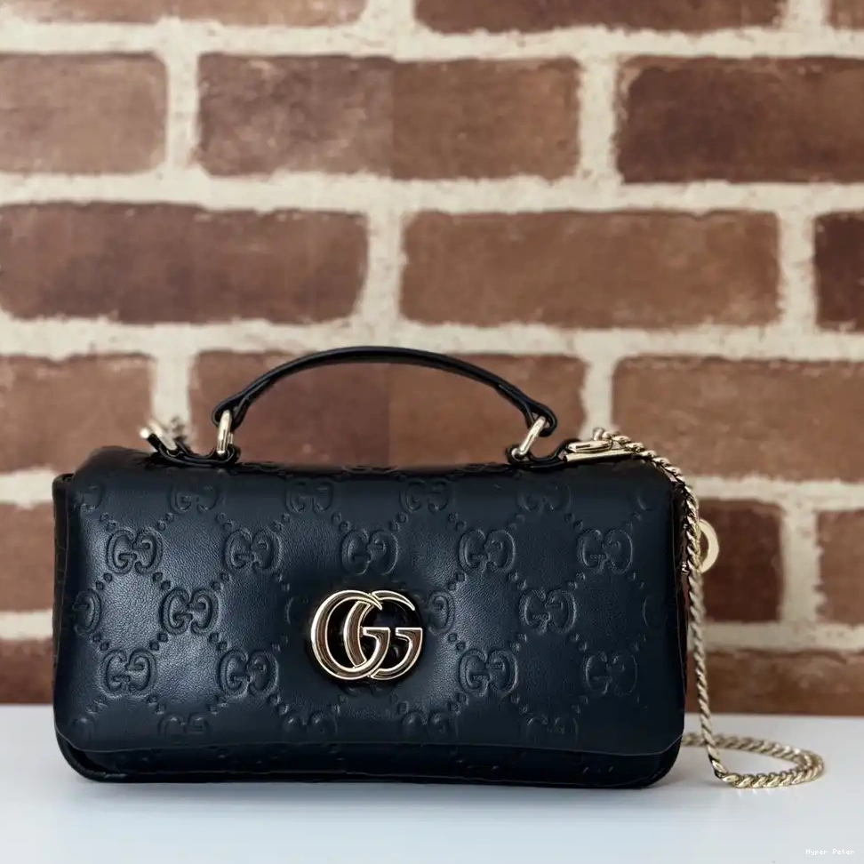 Hyperpeter GUCCI top bag-21*12.5*4.5CM GG Milano mini handle 0218