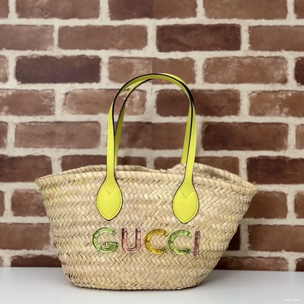 Hyperpeter LOGO GUCCI GUCCI MINI WITH TOTE STRAW 0211