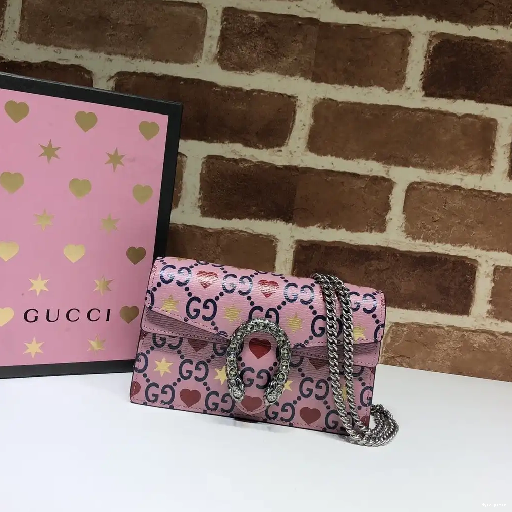 Hyperpeter Edition Limited GUCCI Day super leather Valentine's Dionysus mini bag 0212